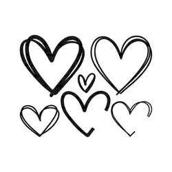 heart svg bundle, heart svg, hand drawn heart svg, open heart svg, doodle heart svg, sketch heart svg, love svg,valentin