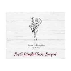birth month flower bouquet svg, flower svg,floral svg,birth month flower,birth flower,flower bouquet,flower,flowers,tatt