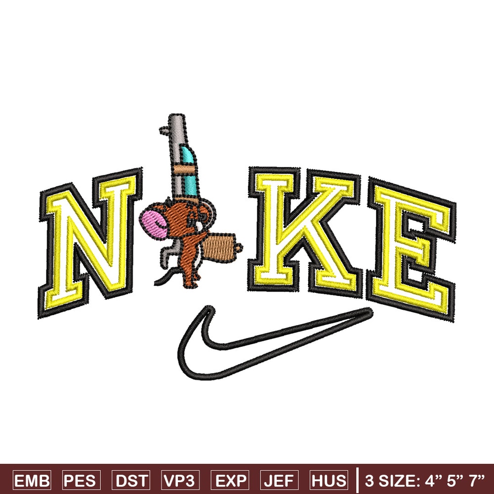 Nike jerry embroidery design, Tom jerry embroidery, Nike design, Embroidery shirt, Embroidery file,Digital download.jpg