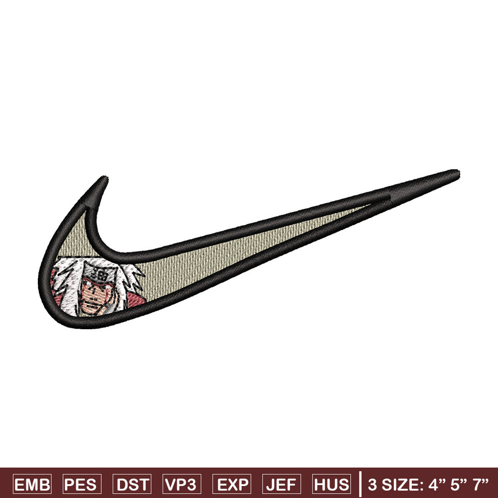 Nike jiraiya embroidery design, Naruto embroidery, Emb design, Embroidery shirt, Embroidery file, Digital download.jpg