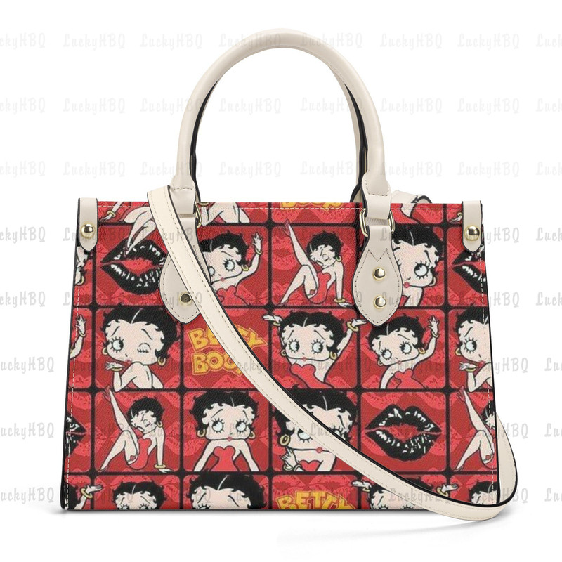 Betty Boop Leather Handbag, Betty Boop Handbag, Betty Boop Fan Gift, Custom Leather Bag, Woman Handbag, Custom Leather Bag, Shopping Bag - 9.jpg