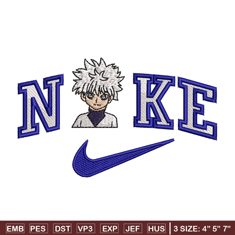 Nike Killua embroidery design, HxH embroidery, Nike design, Embroidery shirt, Embroidery file, Digital download.jpg
