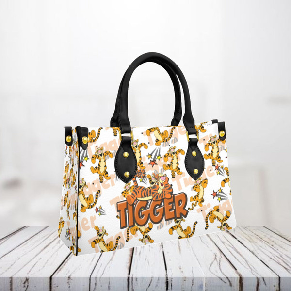 Tigger Leather Handbag,Women Tigger Handbag,Disney PU Bag,3D Tigger Bag,Personalized Leather bag,Love Disney,Disney Handbag,Handmade Bag - 3.jpg