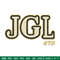 JGL logo embroidery design, JGL logo embroidery, logo design, logo shirt, Embroidery file, Instant download.jpg
