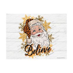 santa believe png, santa png, christmas png,santa sublimation design download,believe,santa,christmas,leopard,santa hat,