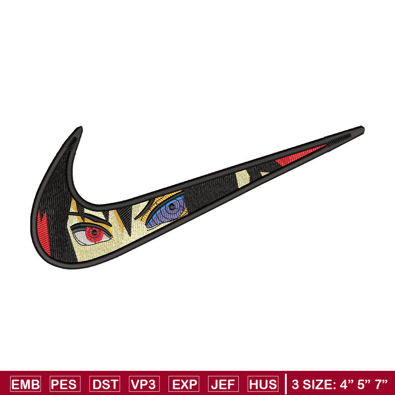 Itachi Uchiha nike embroidery design, Naruto embroidery, Nike design, Logo shirt, anime shirt, digital download.jpg