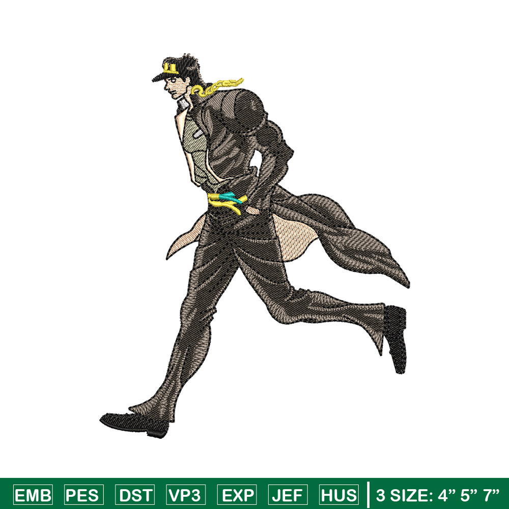 Jotaro kujo embroidery design, Jotaro kujo embroidery, logo design, anime shirt, Embroidery shirt, Instant download.jpg