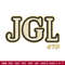 JGL logo embroidery design, JGL logo embroidery, logo design, logo shirt, Embroidery file, Instant download.jpg