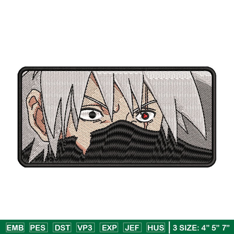 Kakashi angry embroidery design, Naruto embroidery, embroidery file, anime design, anime shirt, Digital download.jpg