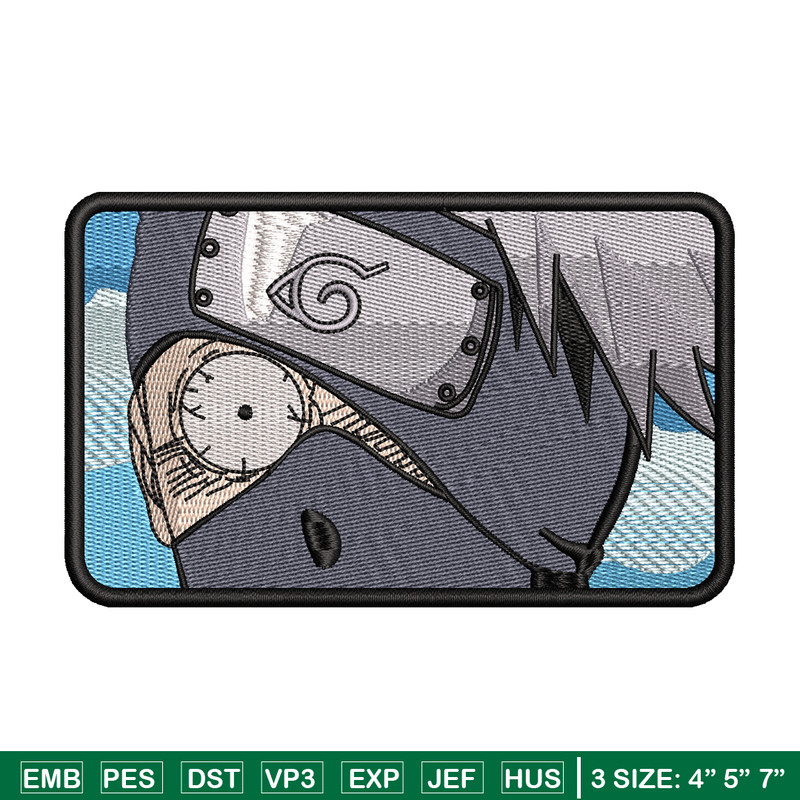 Kakashi funny embroidery design, Naruto embroidery, anime design, logo design, anime shirt, Digital download.jpg