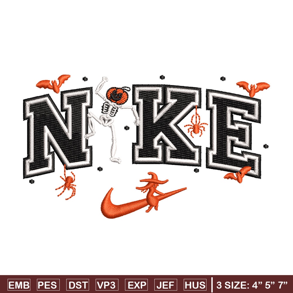 Nike pumpkin embroidery design, Halloween embroidery, Nike design, Embroidery file,Embroidery shirt, Digital download.jpg