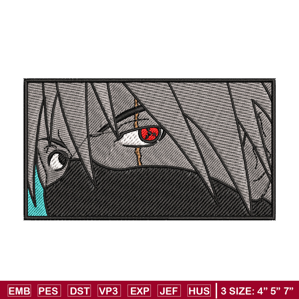 kakashi eyes embroidery design, Naruto embroidery, embroidery file, anime design, anime shirt, Digital download.jpg