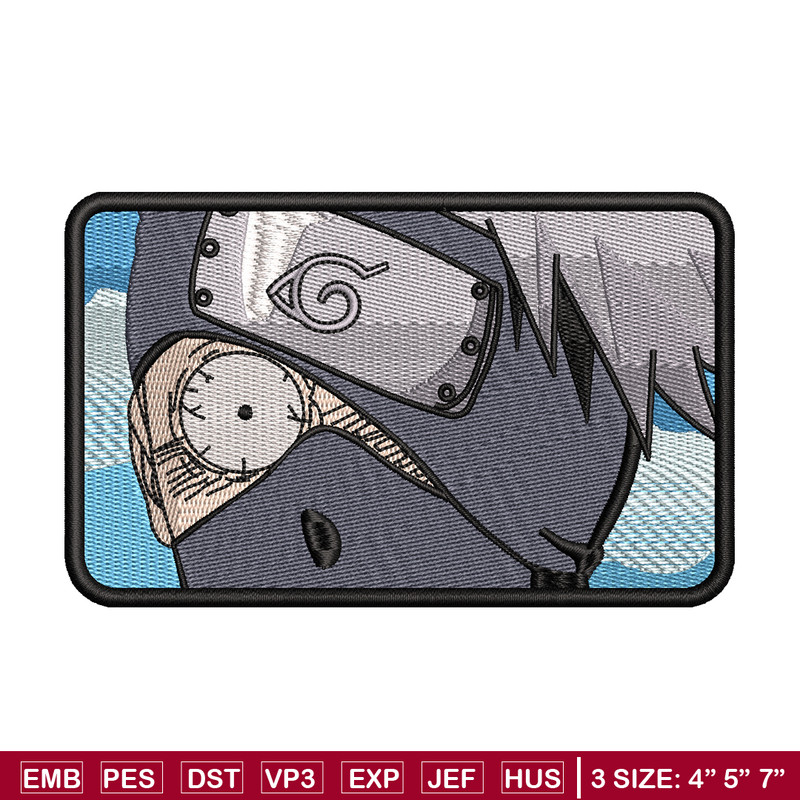 Kakashi funny embroidery design, Naruto embroidery, anime design, logo design, anime shirt, Digital download.jpg