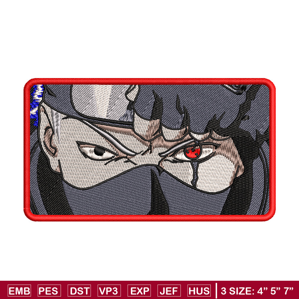 Kakashi Hatake eyes embroidery design, Naruto embroidery, anime design, logo design, anime shirt, Digital download.jpg