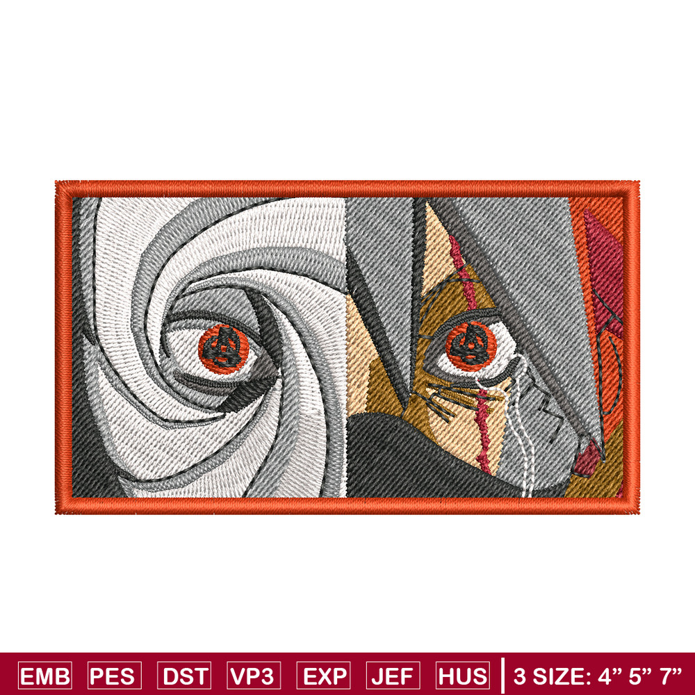 Kakashi Hatake eyes embroidery design, Naruto embroidery, embroidery file, anime design, anime shirt, Digital download.jpg
