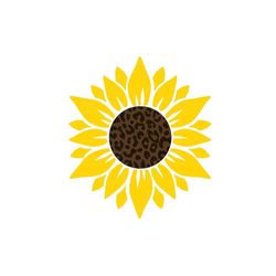 Sunflower SVG, Flower Svg, Leopard Sunflower, Digital Download, Clipart, Distressed Sunflower, Svg File Cricut, Png, Dxf