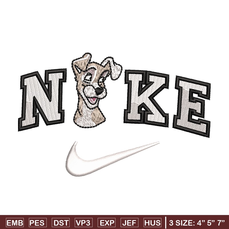 Nike white dog embroidery design, Dog embroidery, Nike design, Embroidery shirt, Embroidery file, Digital download.jpg