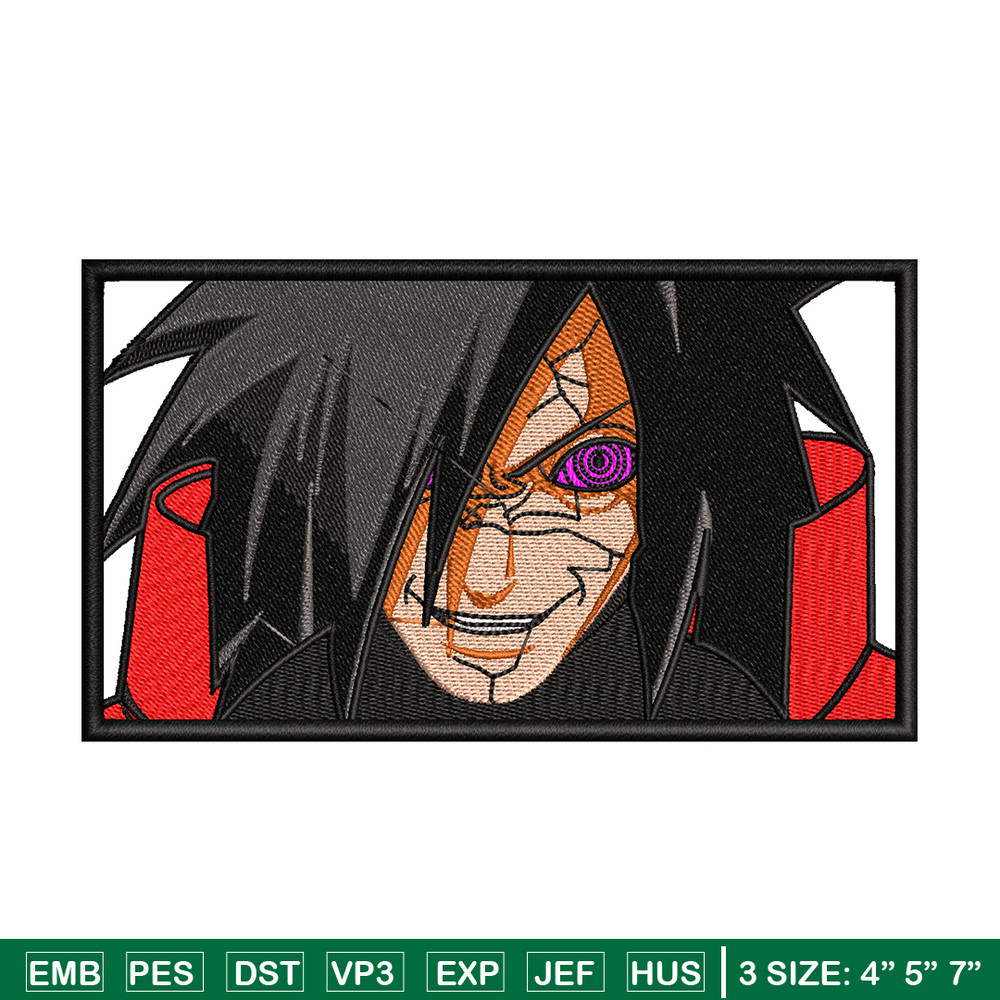 Madara Uchiha embroidery design, Naruto embroidery, anime design, embroidery file, anime shirt, Digital download.jpg