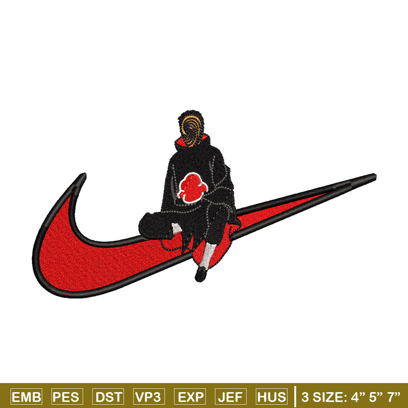 Nike x obito embroidery design, Naruto embroidery, Nike design, Embroidery shirt, Embroidery file, Digital download.jpg