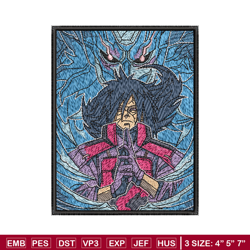 Madara Uchiha embroidery design, Naruto embroidery, embroidery file, anime design, anime shirt, Digital download.jpg