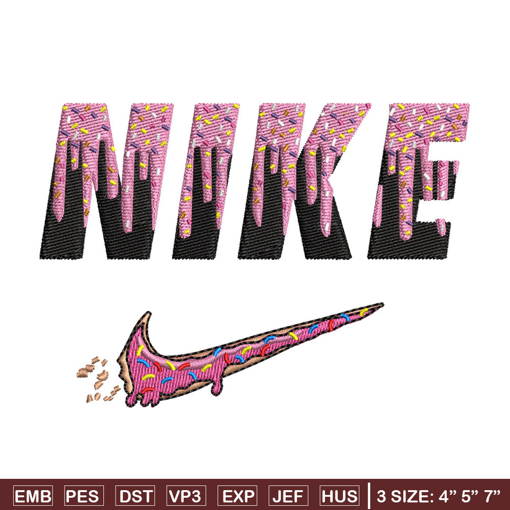 Nike x donnut embroidery design, Donut embroidery, Nike design, Embroidery shirt, Embroidery file, Digital download.jpg