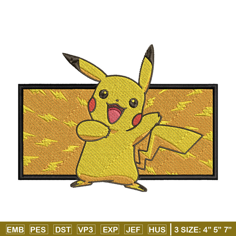 Pikachu box embroidery design, Pokemon embroidery, Anime design, Embroidery file, Digital download, Embroidery shirt.jpg