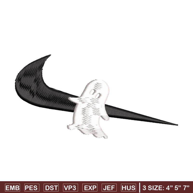 Nike x ghost embroidery design, Horror embroidery, Nike design, Embroidery shirt, Embroidery file,Digital download.jpg