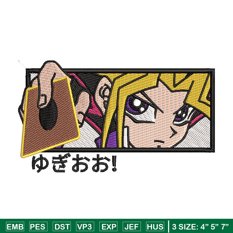 Muto Yugi embroidery design, Yu-Gi-Oh! embroidery, anime design, embroidery file, anime shirt, Digital download.jpg