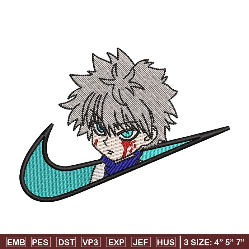 Nike x killua embroidery design, Hxh embroidery, Nike design, Embroidery shirt, Embroidery file,Digital download.jpg