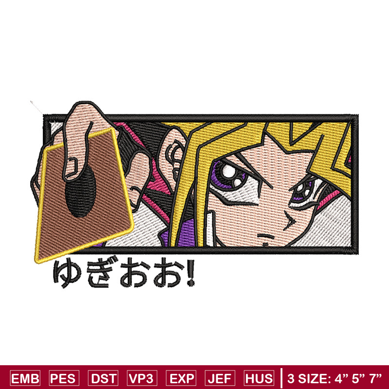 Muto Yugi embroidery design, Yu-Gi-Oh! embroidery, anime design, embroidery file, anime shirt, Digital download.jpg