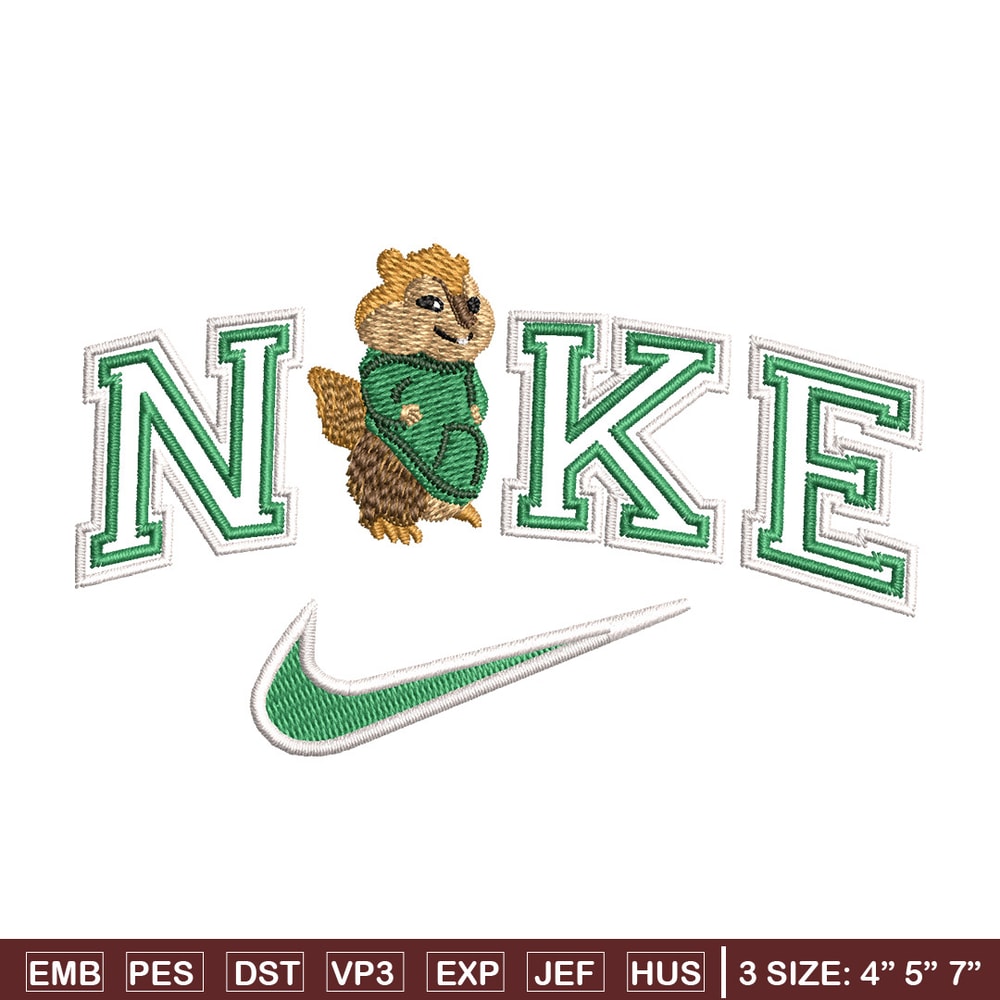 Nike x squirrel embroidery design, squirrel embroidery, Nike design, Embroidery shirt, Embroidery file,Digital download.jpg