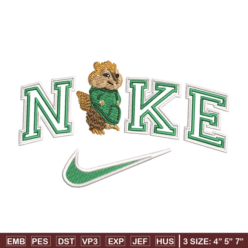 Nike x squirrel embroidery design, squirrel embroidery, Nike design, Embroidery shirt, Embroidery file,Digital download.jpg