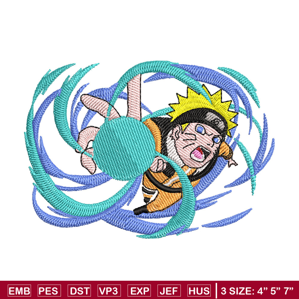 Naruto power embroidery design, Naruto embroidery, embroidery file, anime design, anime shirt, Digital download.jpg