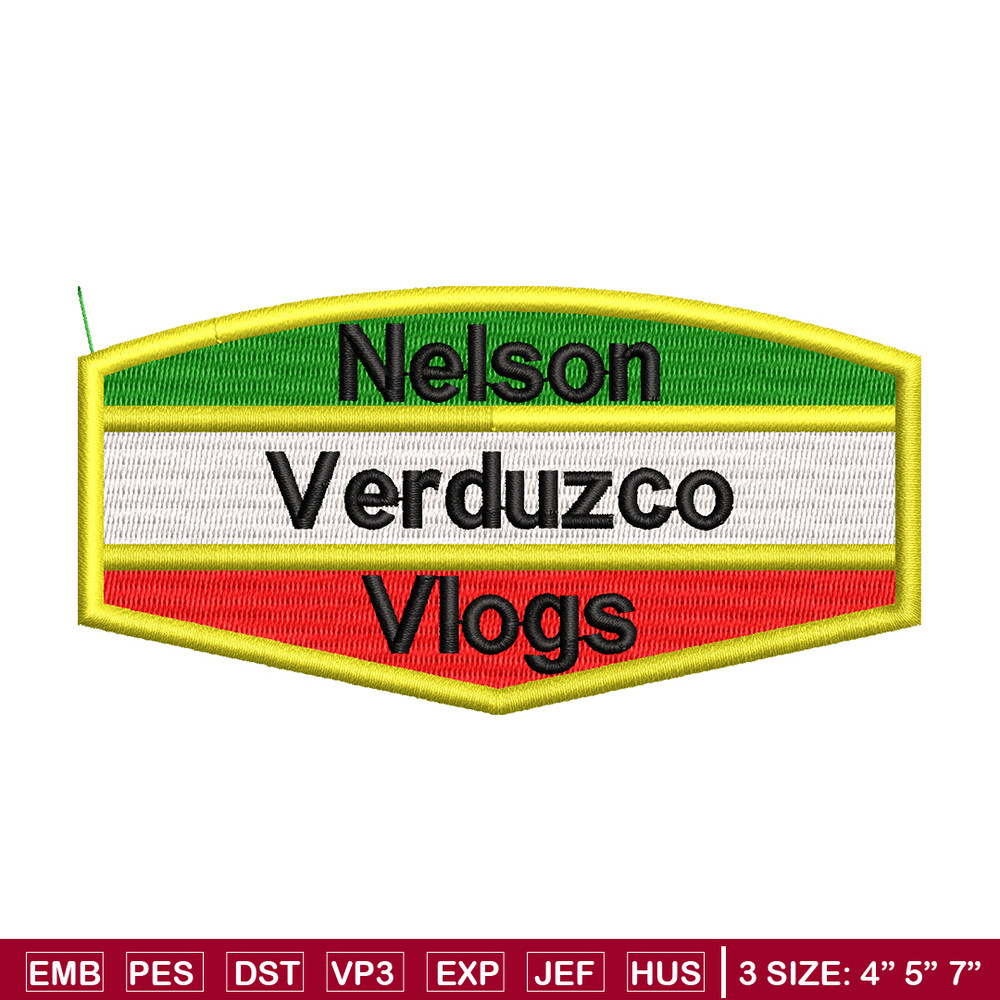 Nelson verduzco vlogs logo embroidery design, logo embroidery, Embroidery shirt, logo design, Digital download..jpg