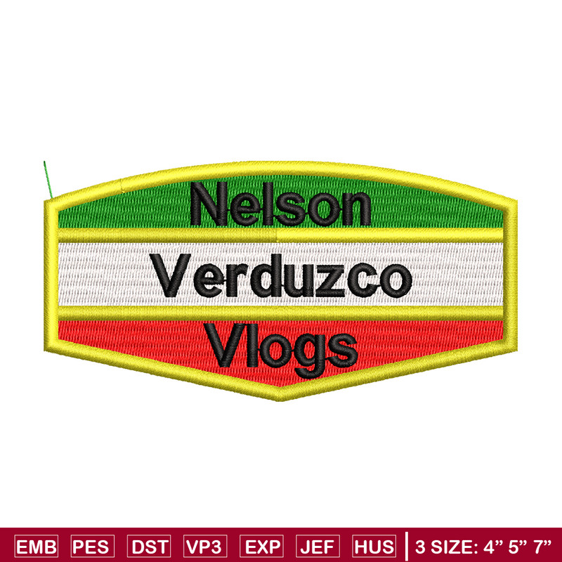 Nelson verduzco vlogs logo embroidery design, logo embroidery, Embroidery shirt, logo design, Digital download..jpg