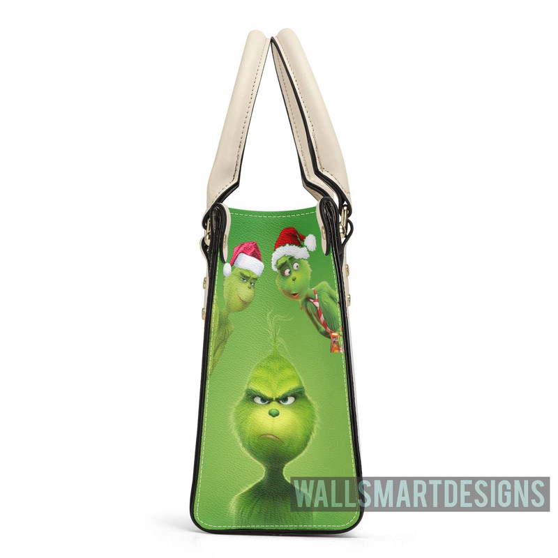 Personalized Christmas Grinch Quotes Handbag, Anniversary Grinch Handbag, Disney Leatherr Handbag, Shoulder Handbag, Gift For Disney Fans - 4.jpg