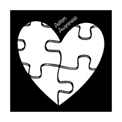 autism awareness puzzle heart svg, autism svg, puzzle heart svg, autism white version svg, awareness day svg, colored pu