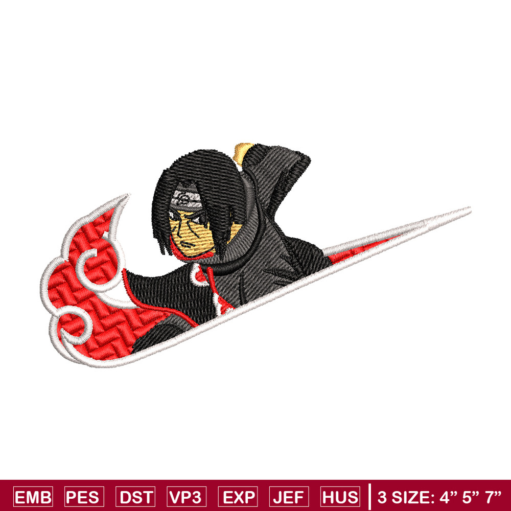 Nike Itachi embroidery design, Naruto embroidery, Nike design, anime design, anime shirt, Digital download.jpg