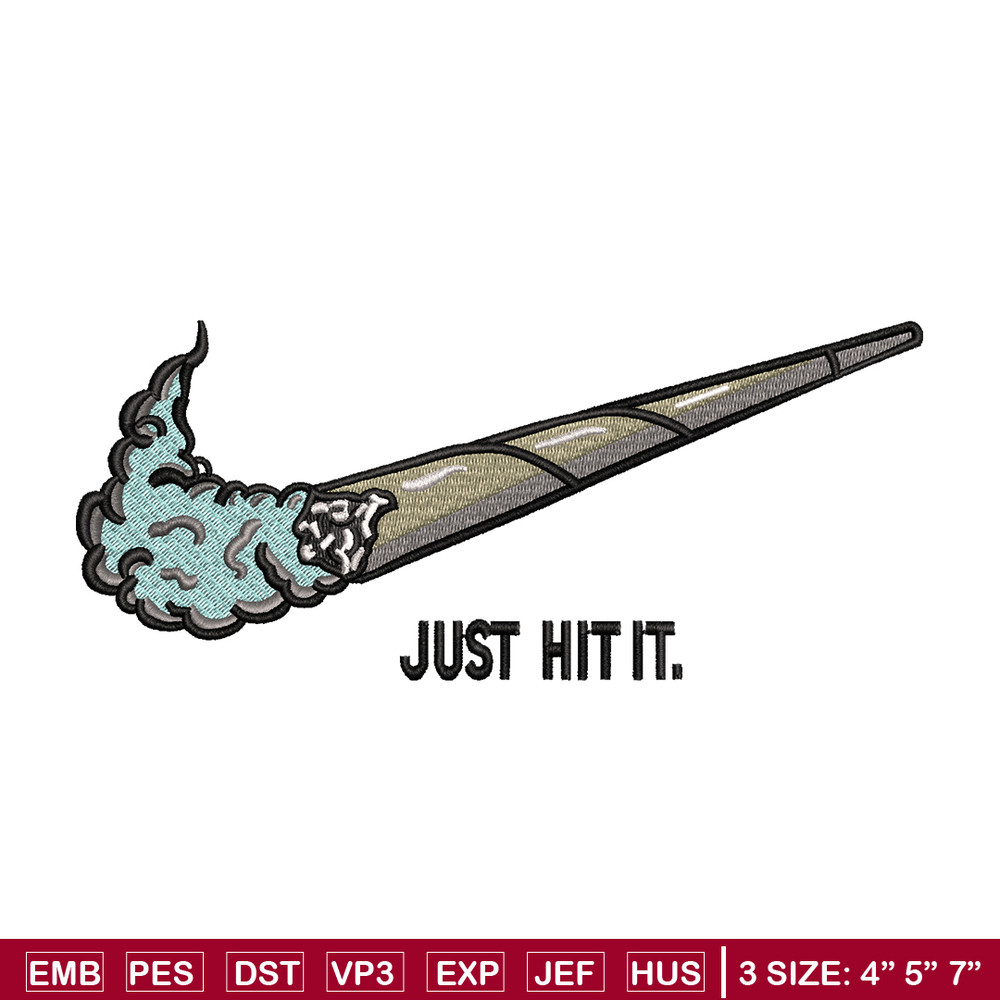 Nike Just Hit It embroidery design, Nike embroidery, Nike design, logo shirt, Embroidery shirt, Instant download..jpg