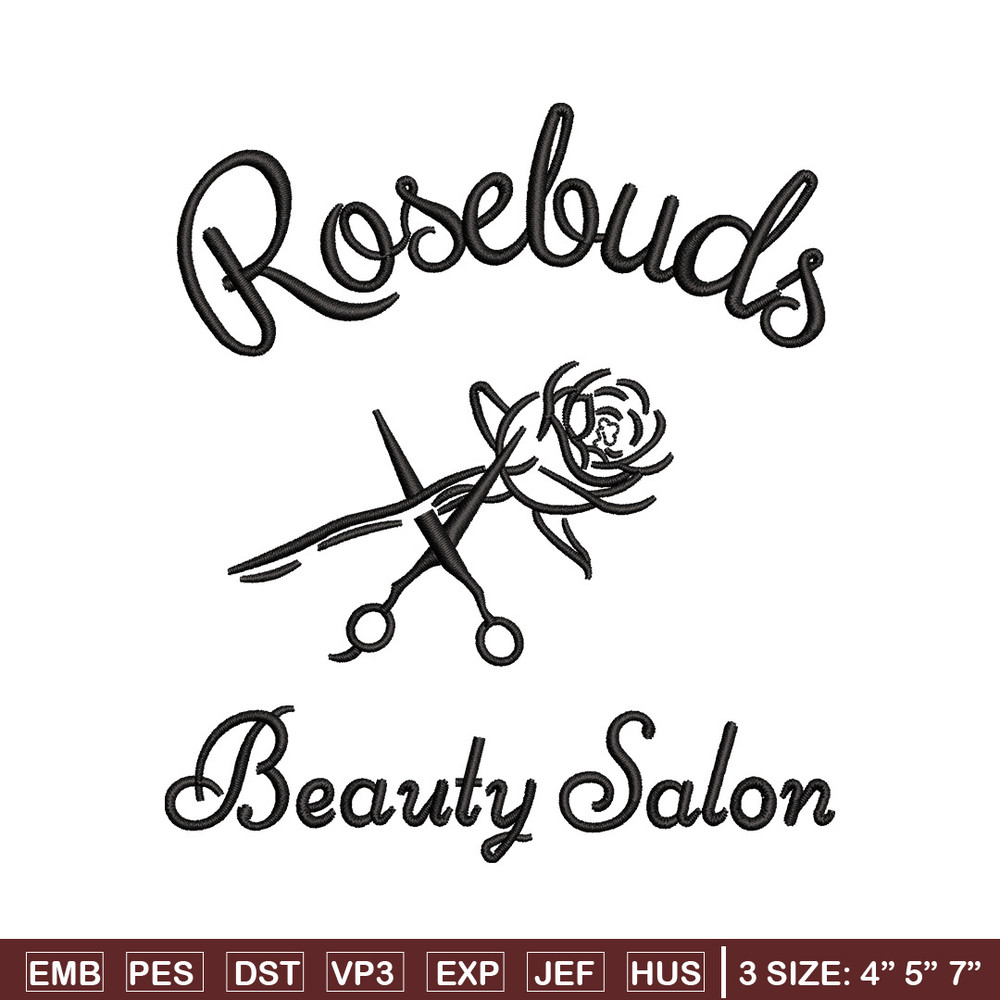 Rosebudes embroidery design, Beauty salon embroidery, Emb design, Embroidery shirt, Embroidery file, Digital download.jpg