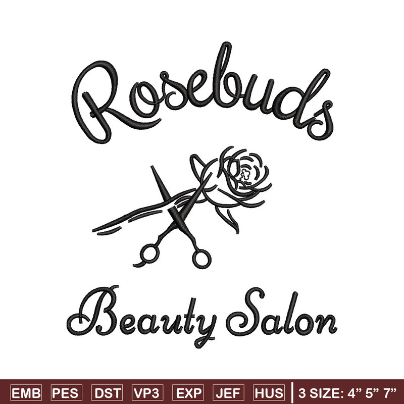 Rosebudes embroidery design, Beauty salon embroidery, Emb design, Embroidery shirt, Embroidery file, Digital download.jpg