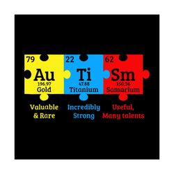 autism awareness puzzle chemical element svg, autism svg, chemical element svg, puzzle svg, valuable and rare svg, incre