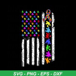 autism america flag svg, autism svg, america flag svg, colored puzzle svg, ribbon puzzle svg, autism puzzle svg, autism