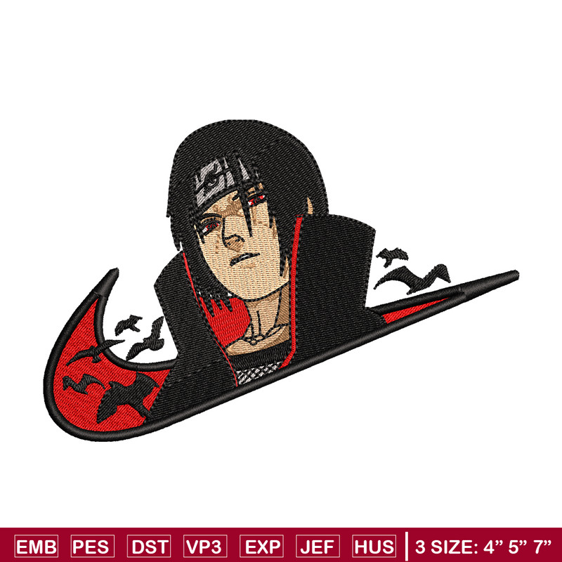 Nike x Itachi V2 embroidery design, Naruto embroidery, Nike design, anime design, anime shirt, Digital download.jpg