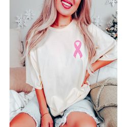 pink glitter ribbon shirt, breast cancer shirt, cancer survivor shirt, pink ribbon shirt,cancer survivor tee, motivation