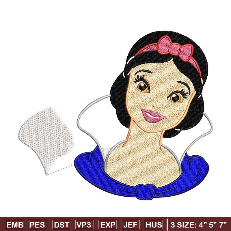 Snow white embroidery design, Disney embroidery, Emb design, Embroidery shirt, Embroidery file, Digital download.jpg
