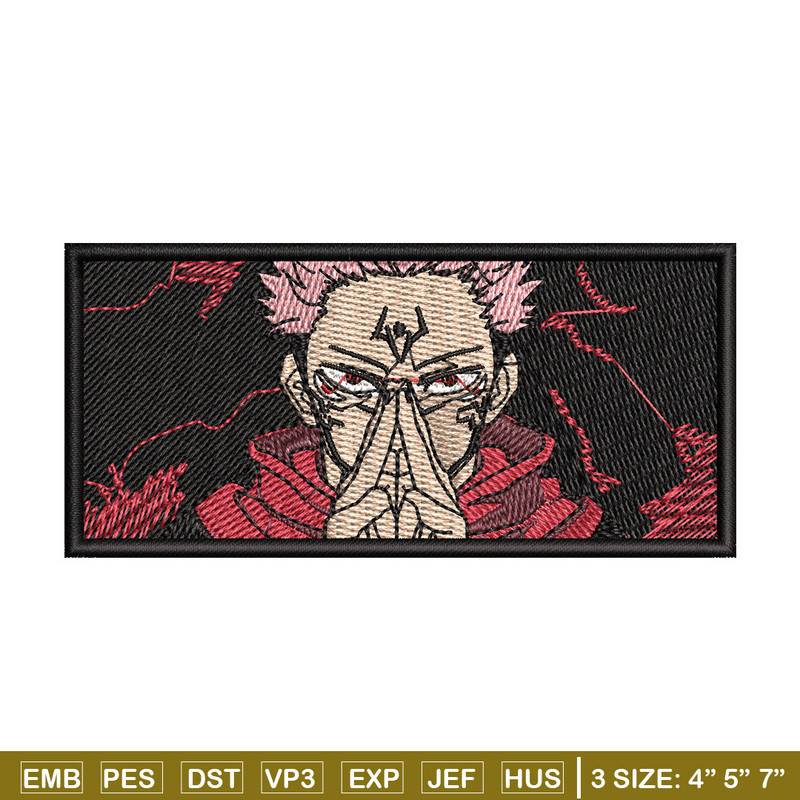 Sukuna box embroidery design, Sukuna embroidery, Embroidery shirt, Embroidery file, Anime design, Digital download.jpg