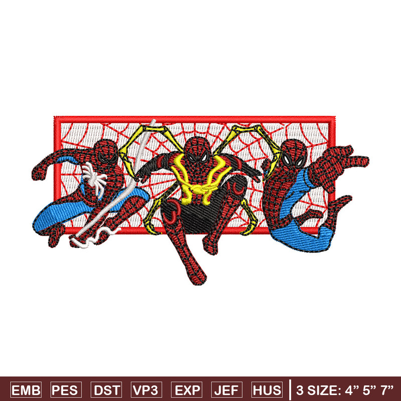 Spiderman box embroidery design, Spiderman embroidery, Emb design, Embroidery shirt, Embroidery file, Digital download.jpg