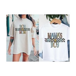 boy mom and mamas boy png, mommy and me png, matching mama and son png, retro mama png design, mom and son sublimation d