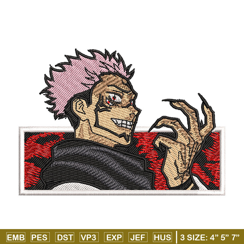 Sukuna red embroidery design, Sukuna embroidery, Embroidery shirt, Embroidery file, Anime design, Digital download.jpg